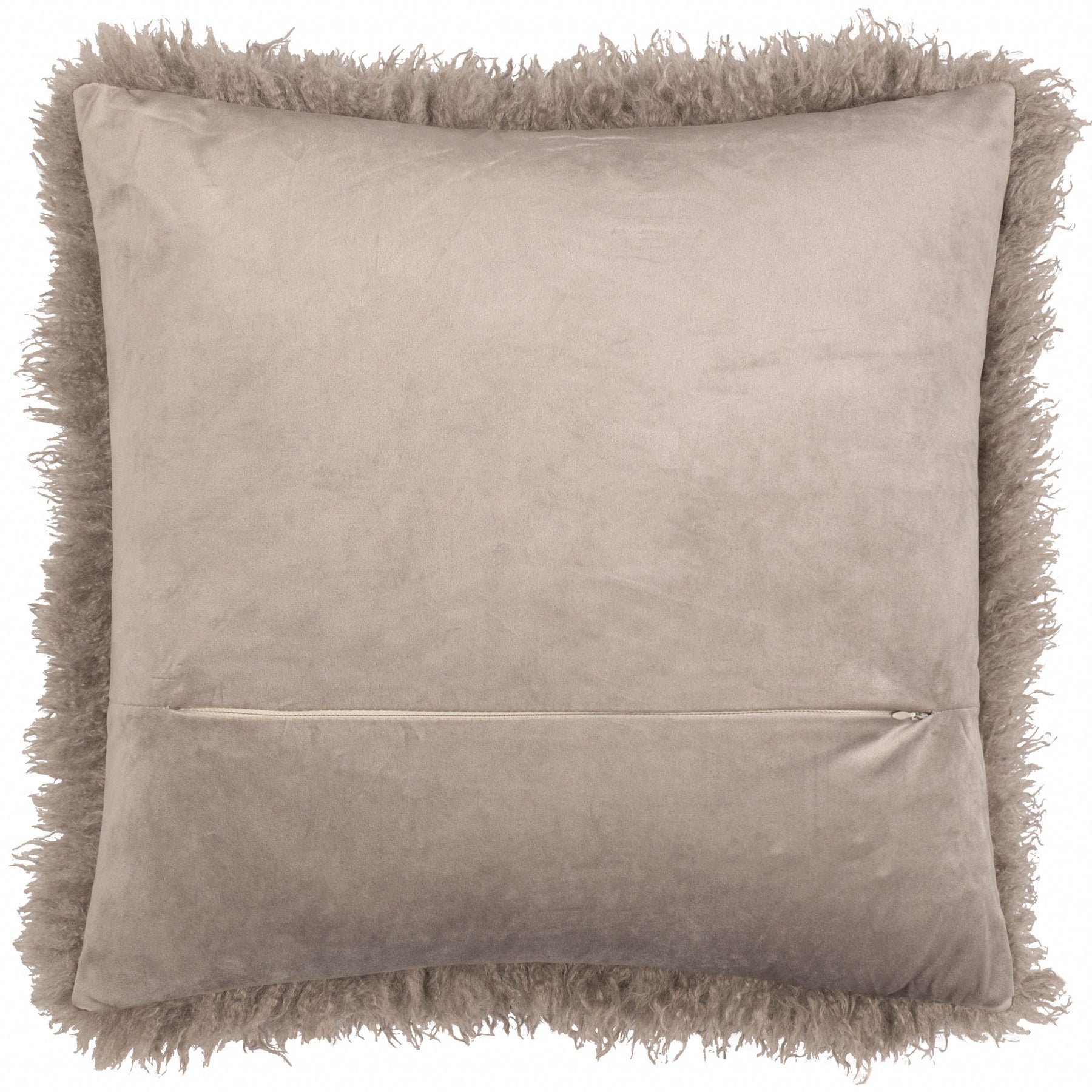 Furn Rowan Faux Fur 50cm x 50cm Filled Cushion Mocha