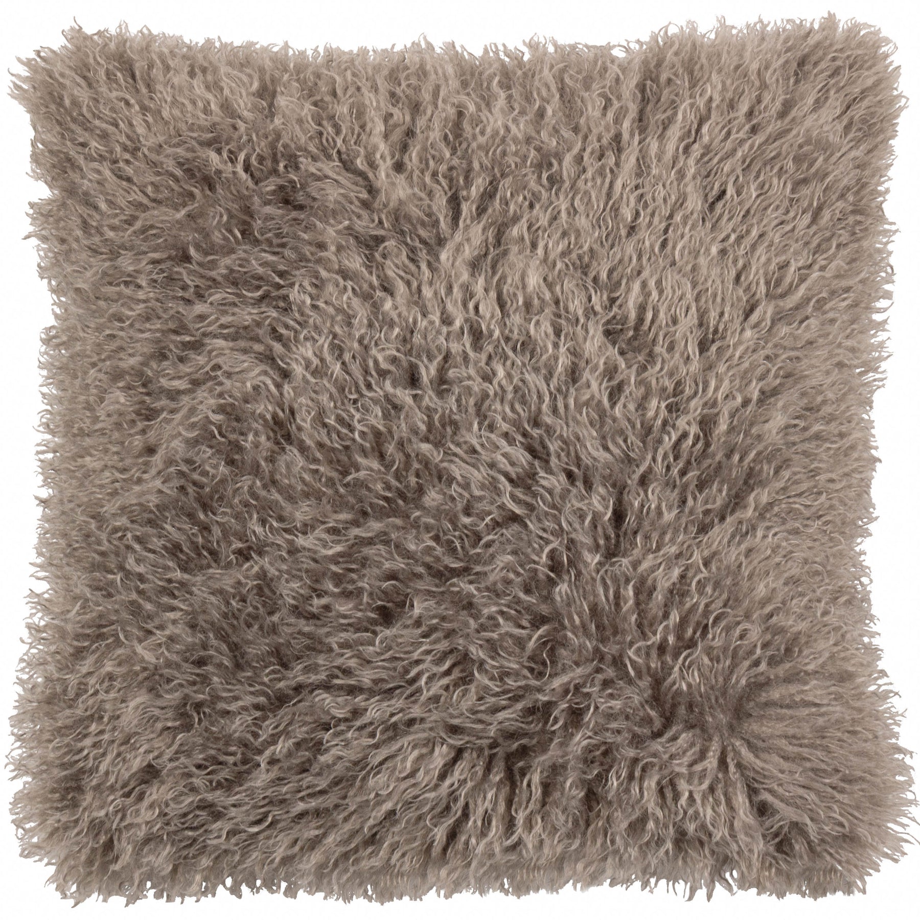 Furn Rowan Faux Fur 50cm x 50cm Filled Cushion Mocha
