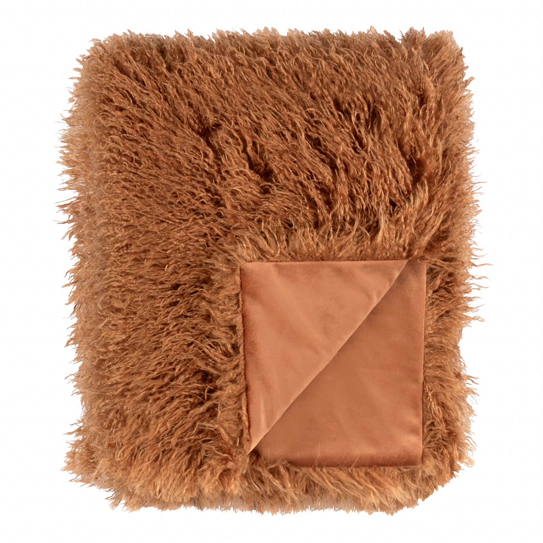 Furn Rowan Faux Fur Throw 130cm x 180cm Ginger