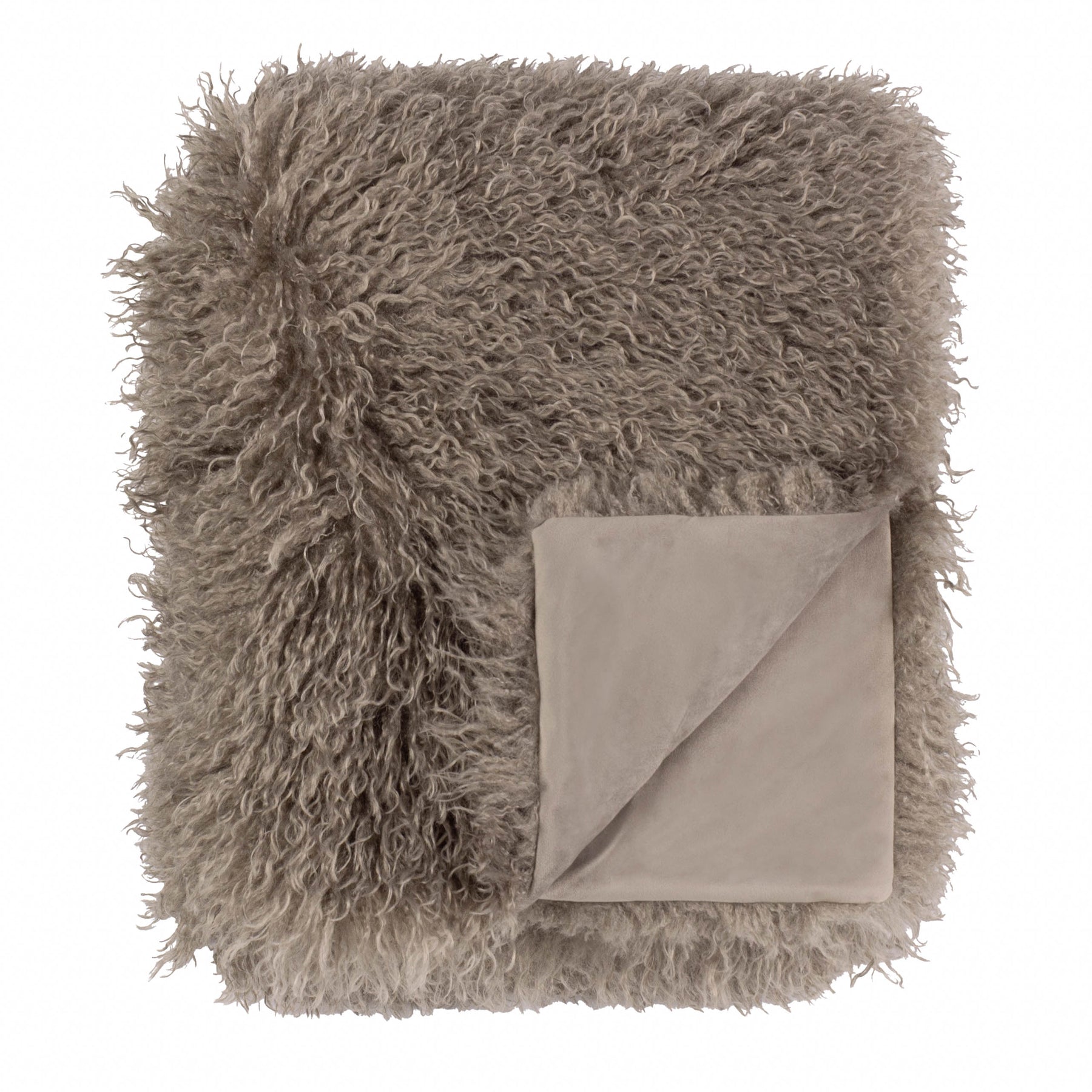 Furn Rowan Faux Fur Throw 130cm x 180cm Mocha
