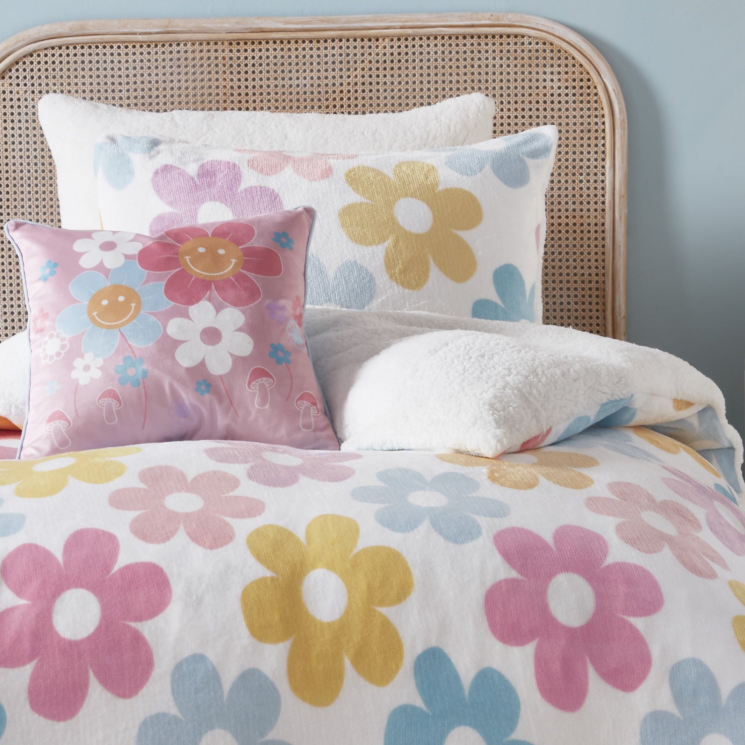 Bedlam Retro Flower Duvet Cover Bedding Set Multi