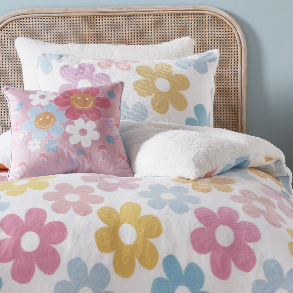 Bedlam Retro Flower Duvet Cover Bedding Set Multi