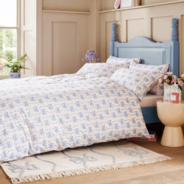 Cath Kidston Ribbon Bow Duvet Cover Bedding Set Cornflower