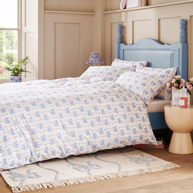 Cath Kidston Ribbon Bow Duvet Cover Bedding Set Cornflower
