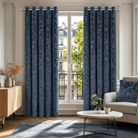 Sundour Richmond Ready Made Eyelet Curtains Charcoal