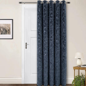 Sundour Richmond 55x84 Ready Made Eyelet Door Curtain Charcoal