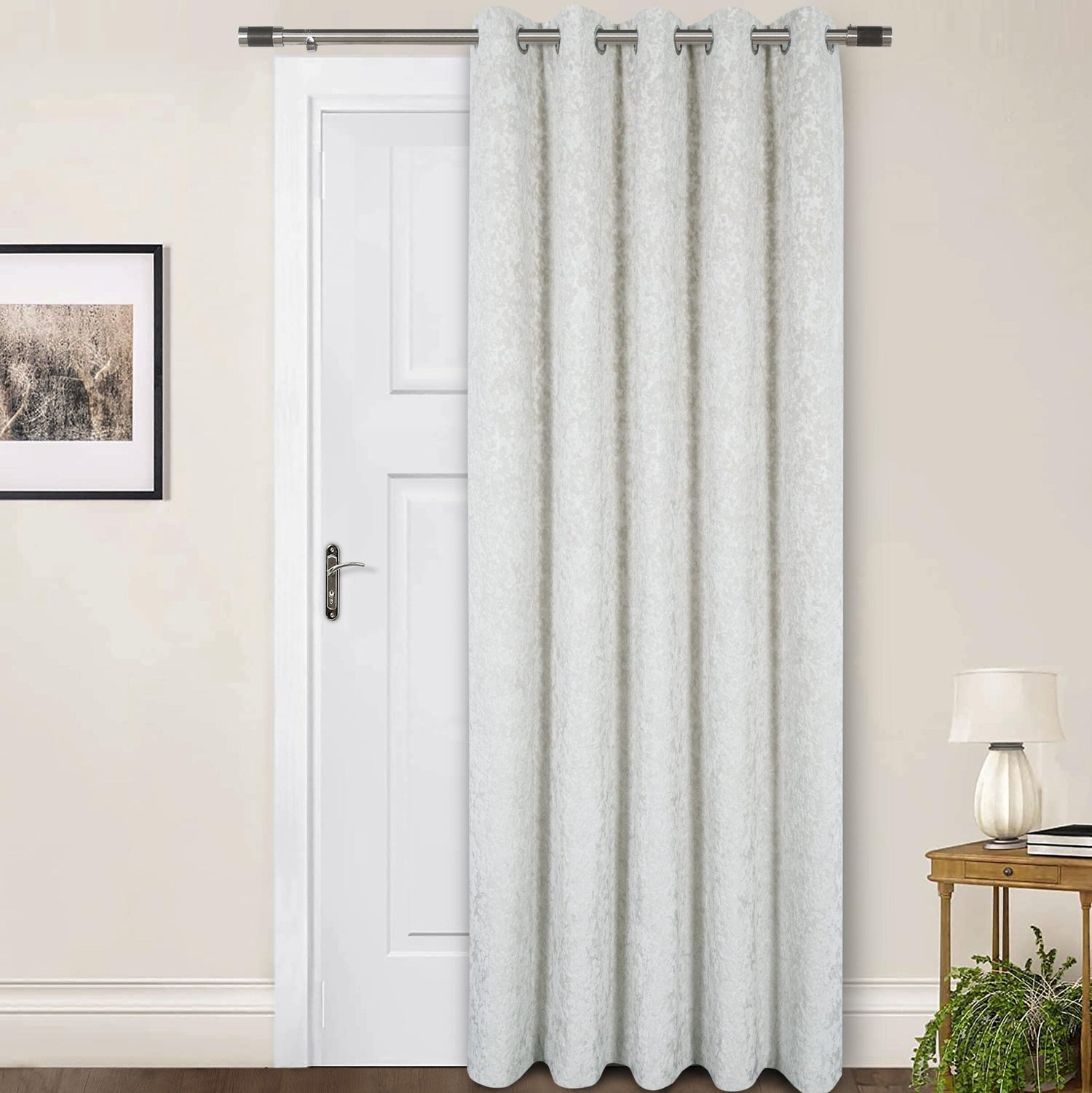 Sundour Richmond 55x84 Ready Made Eyelet Door Curtain Pearl