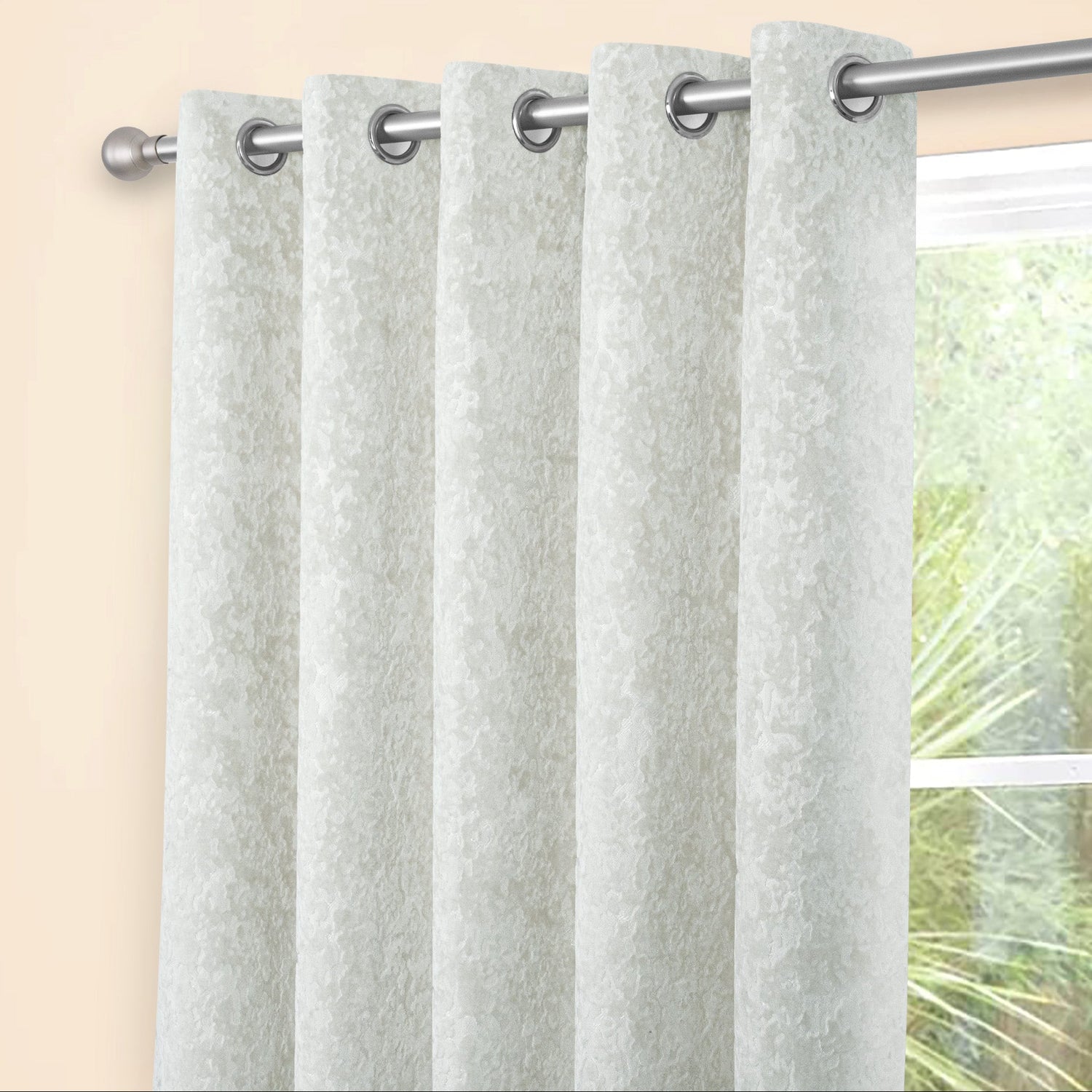 Sundour Richmond Ready Made Eyelet Curtains Pearl