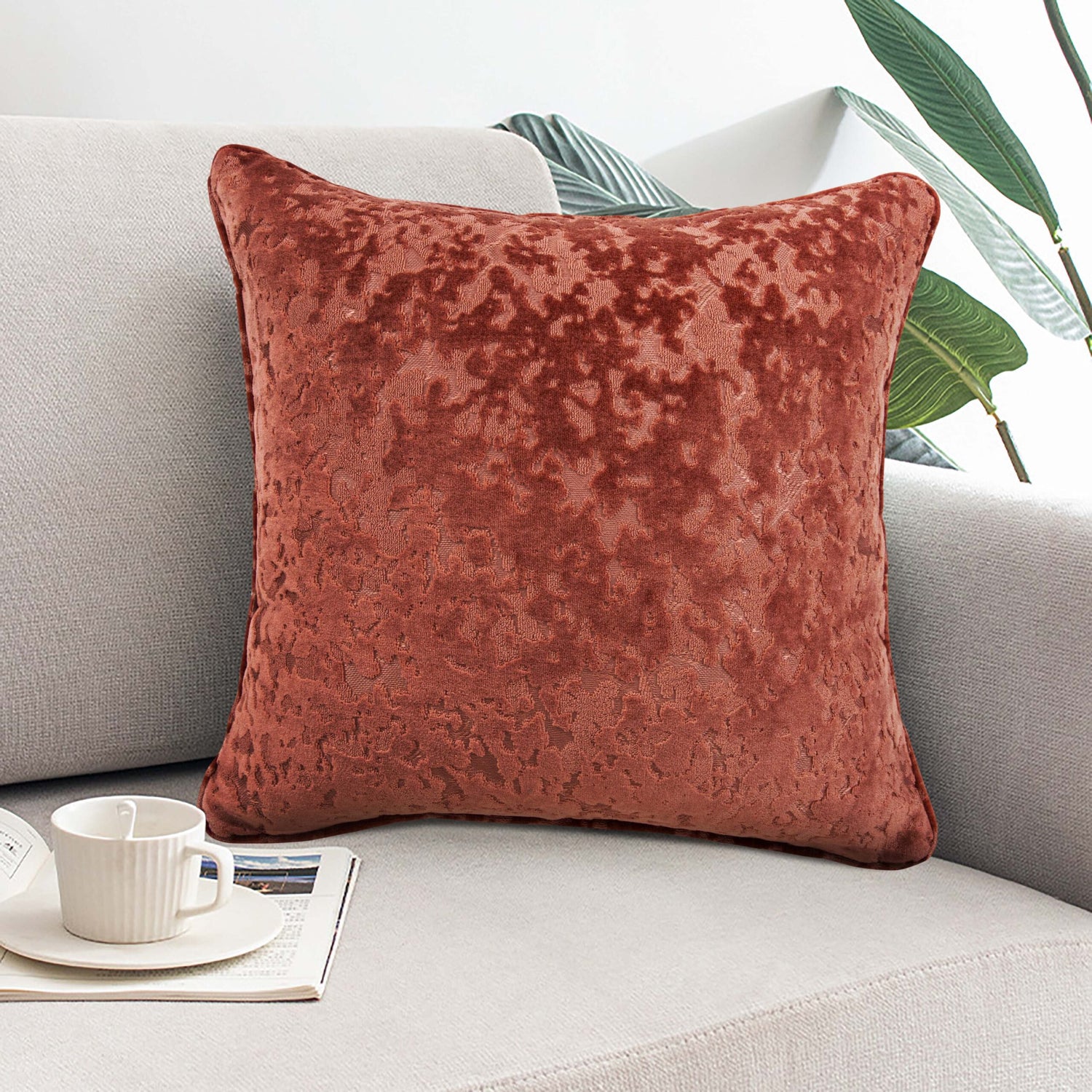 Sundour Richmond 45cmx45cm Filled Cushion Terracotta
