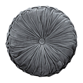 Laura Ashley Rosanna 35cm x 14cm Round Filled Cushion Steel