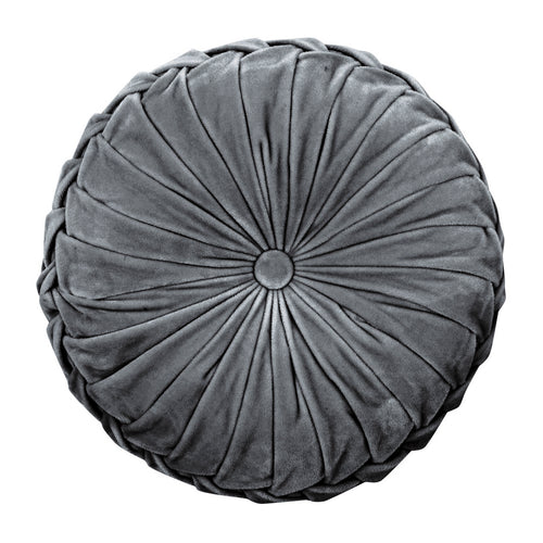 Laura Ashley Rosanna 35cm x 14cm Round Filled Cushion Steel