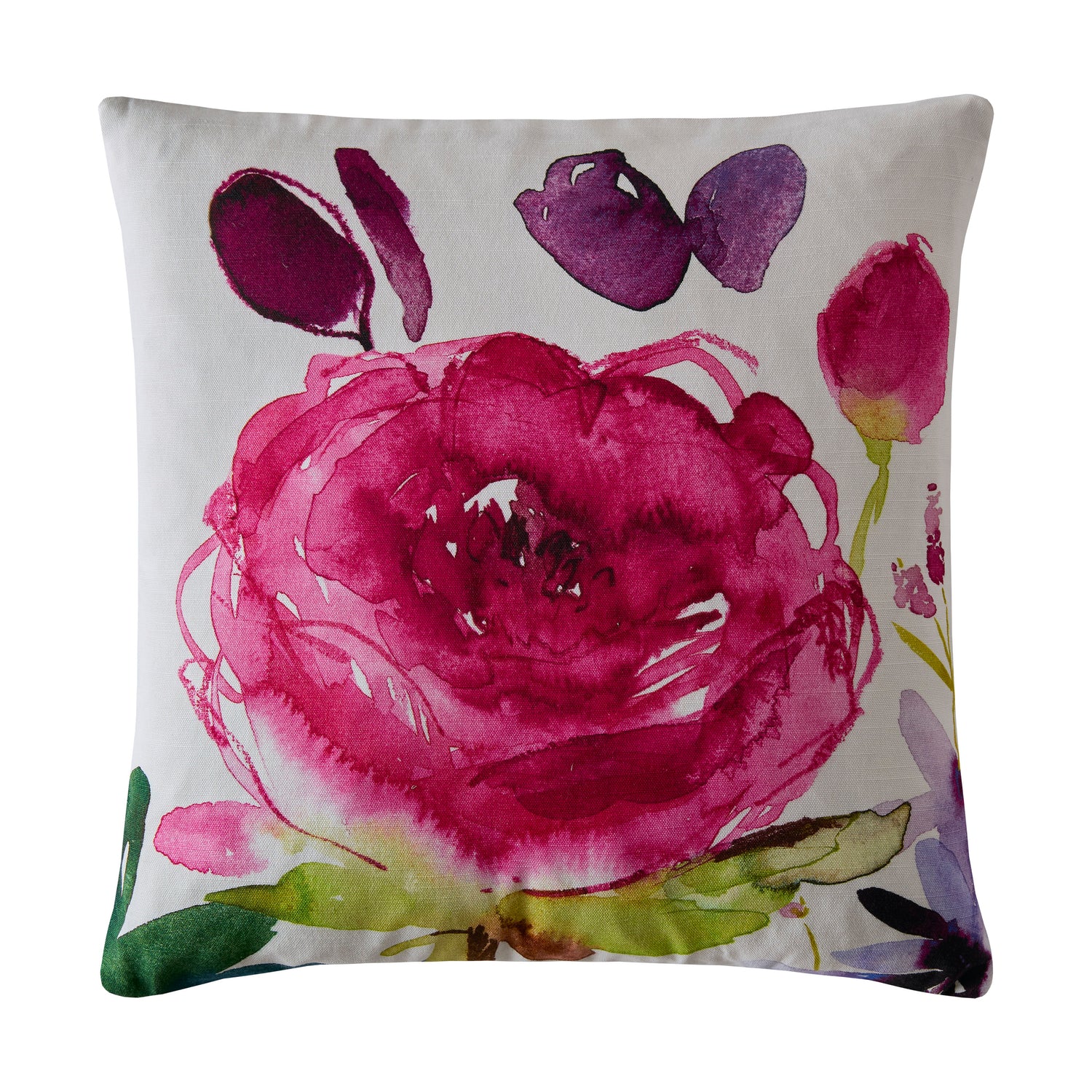 Bluebellgray Rose 45cmx45cm Filled Cushion Fuchsia