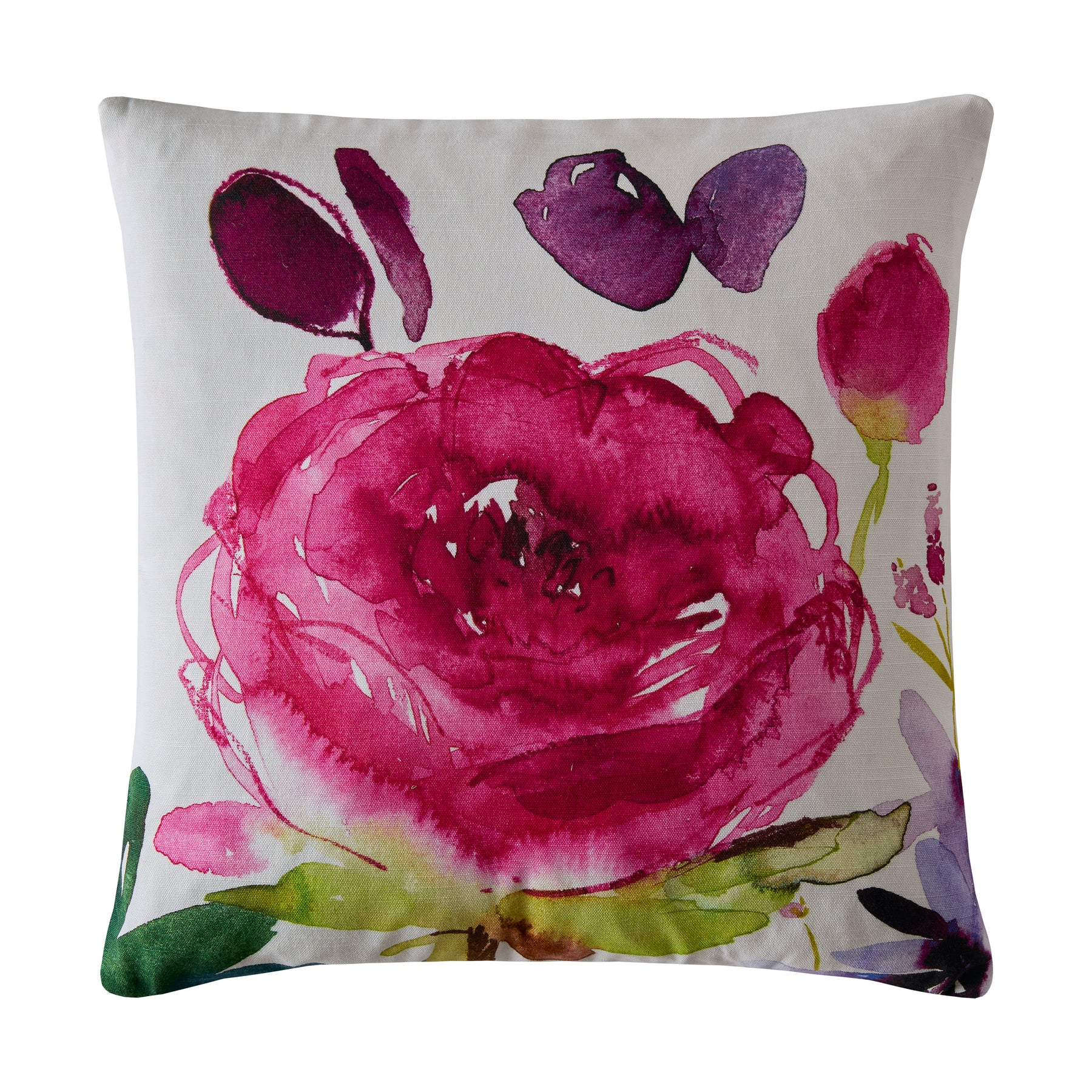 Bluebellgray Rose 45cmx45cm Filled Cushion Fuchsia