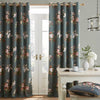 Laura Ashley Rosemore Blackout Ready Made Eyelet Curtains Fern