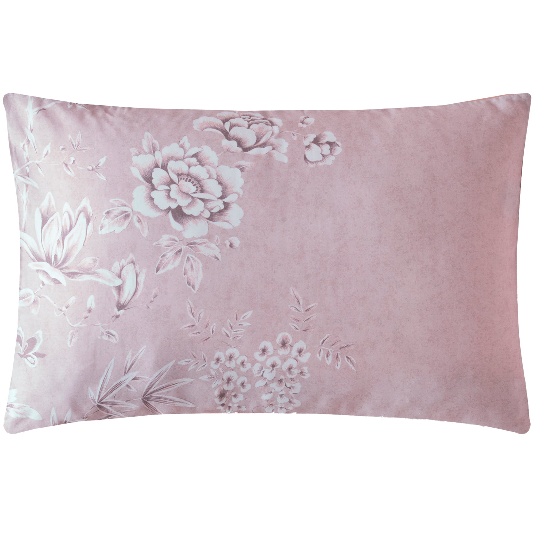 Laura Ashley Rowsham Garden Pillowcase Housewife Dark Blush
