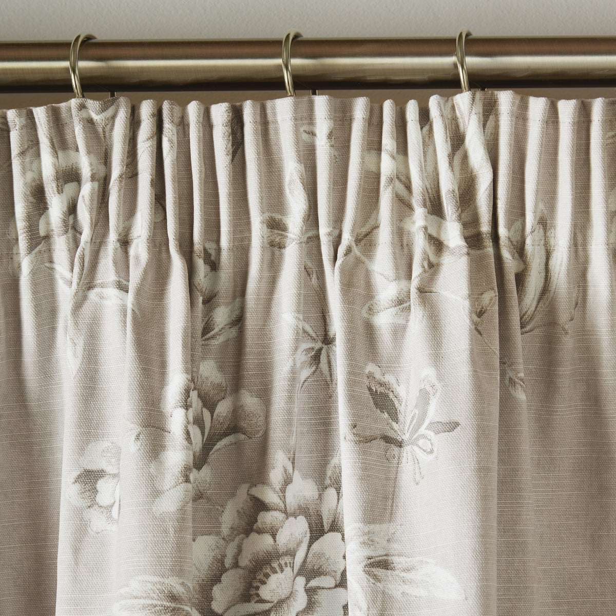 Laura Ashley Rowsham Garden Ready Made Blackout Curtains Natural