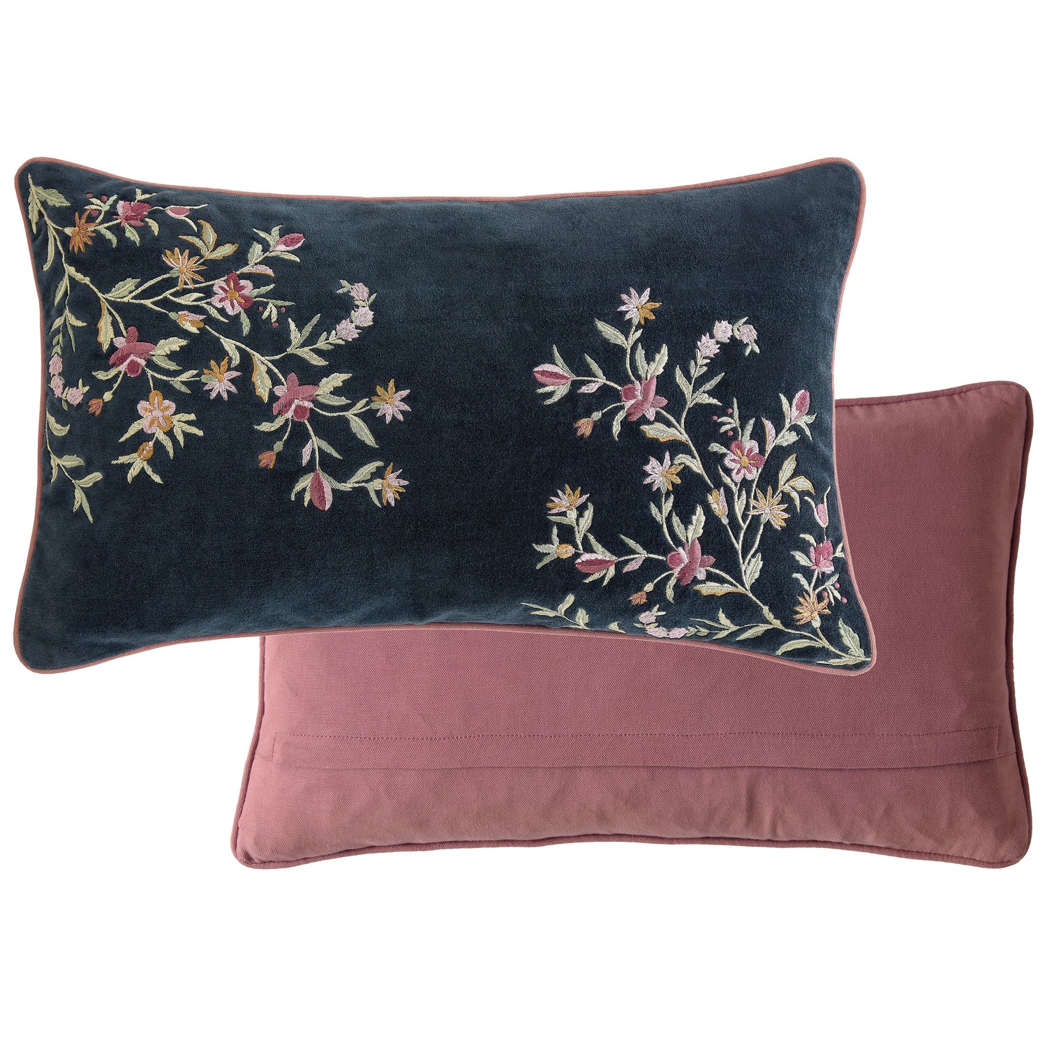 Historic Royal Palaces Royal Court Embroidery 30cm x 50cm Filled Cushion Multi