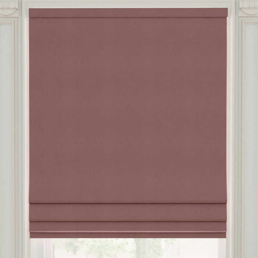 Linda Barker Royal Velvet Made to Measure Roman Blind Dusty Rose