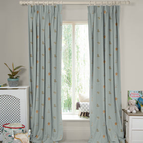 Sophie Allport Bears Made To Measure Curtains Sage Green