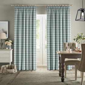 Sophie Allport Gingham Made To Measure Curtains Teal