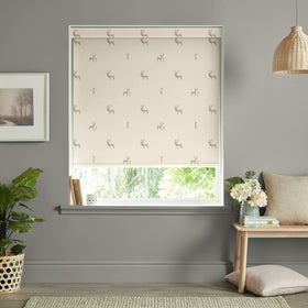 Sophie Allport Stags Blackout Made To Measure Roller Blind Natural