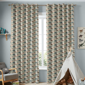 Sophie Allport Dinosaur Camouflage Made To Measure Curtains Khaki