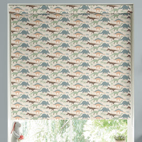 Sophie Allport Dinosaur Camouflage Blackout Made To Measure Roller Blind Khaki