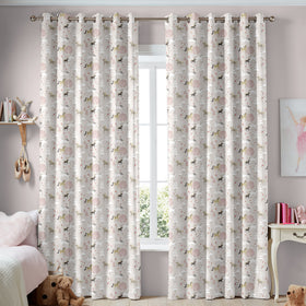 Sophie Allport Forest Ponies Made To Measure Curtains Soft Pink