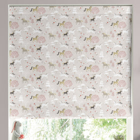 Sophie Allport Forest Ponies Made To Measure Roman Blind Soft Pink