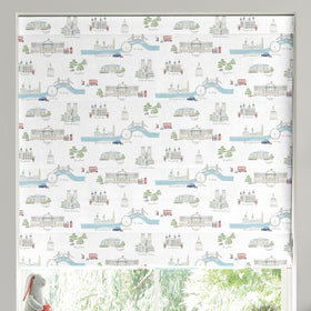 Sophie Allport London Scene Made To Measure Roman Blind White Blue