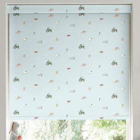 Sophie Allport On The Farm Blackout Made To Measure Roller Blind Blue