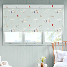Sophie Allport Coastal Boats Made To Measure Roman Blind Blue