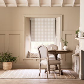 Sophie Allport Gingham Blackout Made To Measure Roller Blind Off White