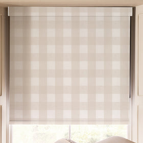 Sophie Allport Gingham Translucent Made To Measure Roller Blind Off White