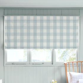 Sophie Allport Gingham Made To Measure Roman Blind Pale Blue