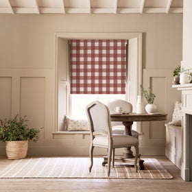 Sophie Allport Gingham Blackout Made To Measure Roller Blind Rustic Red