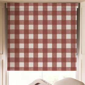 Sophie Allport Gingham Translucent Made To Measure Roller Blind Rustic Red