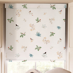 Sophie Allport Orchard Birds Translucent Made To Measure Roller Blind Off White