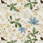 Sophie Allport Orchard Birds Blackout Made To Measure Roller Blind Blue Green Sample Image