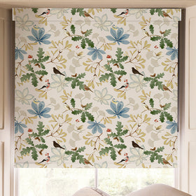 Sophie Allport Orchard Birds Translucent Made To Measure Roller Blind Blue Green
