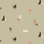 Sophie Allport Labradors And Retrievers Made To Measure Curtains Khaki Sample Image