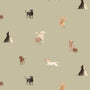 Sophie Allport Labradors And Retrievers Blackout Made To Measure Roller Blind Khaki Sample Image