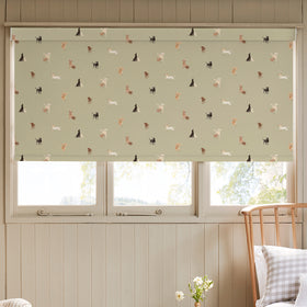 Sophie Allport Labradors And Retrievers Translucent Made To Measure Roller Blind Khaki