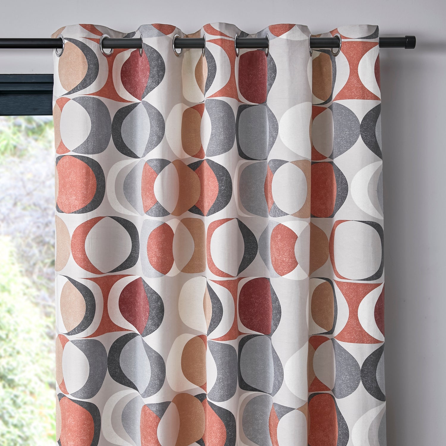 Fusion Sander Ready Made Eyelet Curtains Spice