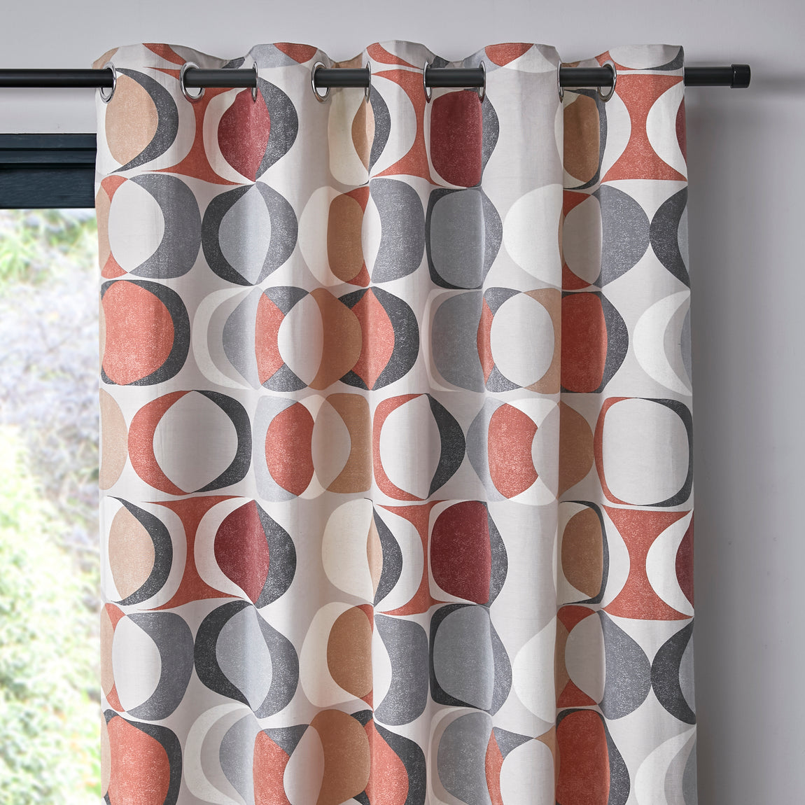 Fusion Sander Ready Made Eyelet Curtains Spice