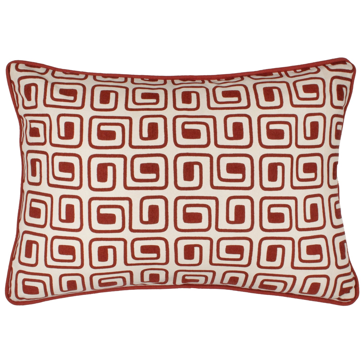 Safara Piped Cotton 35cm x 50cm Filled Boudoir Red Copper