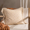 Yard Saku Blossom Fringed Cotton 50cm x 50cm Filled Cushion Honey