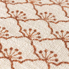 Yard Saku Blossom Fringed Cotton 50cm x 50cm Filled Cushion Pecan