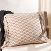 Yard Saku Blossom Fringed Cotton 50cm x 50cm Filled Cushion Pecan