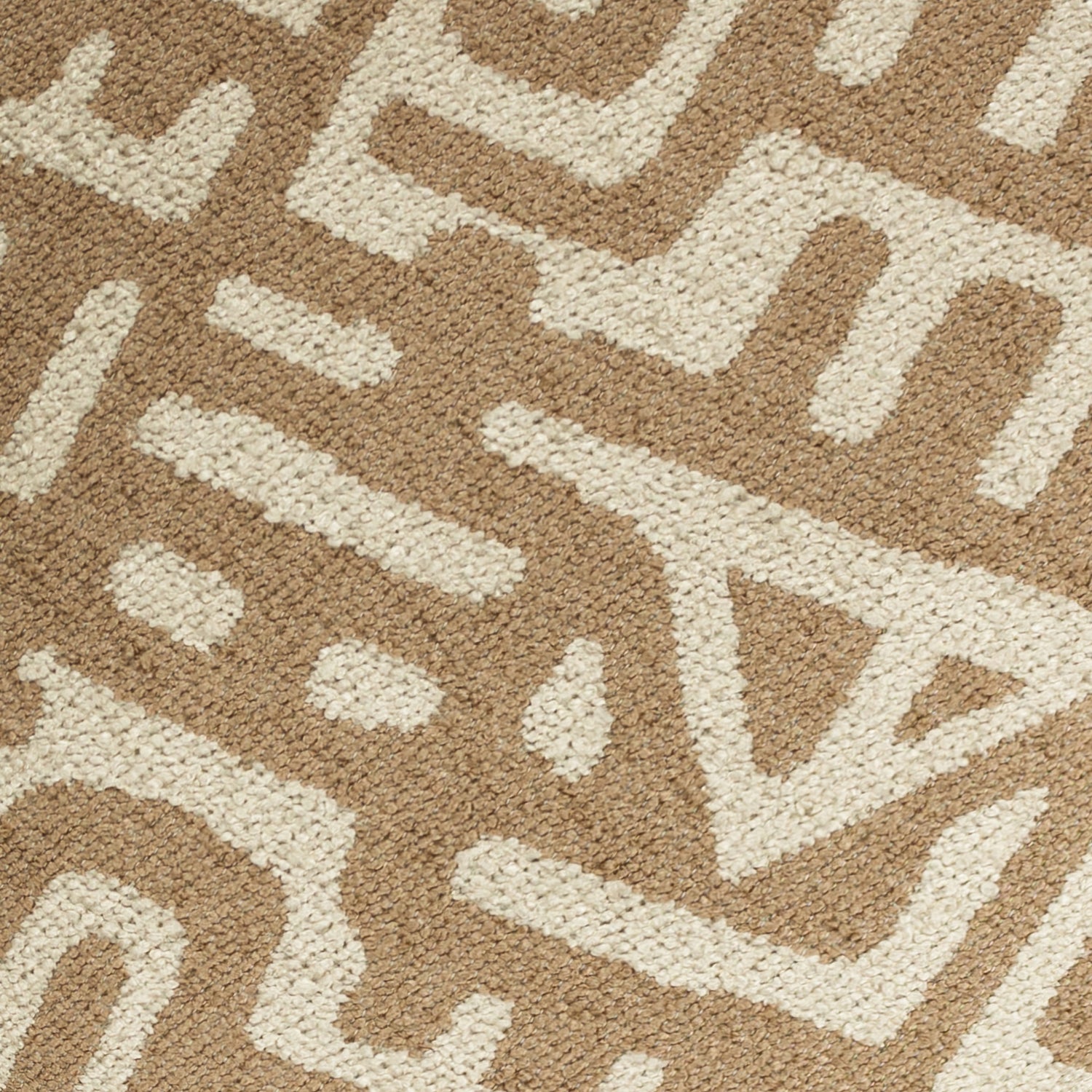 Hoem Samos Woven Jacquard Filled Cushion 60cm x 60cm Toffee Nougat